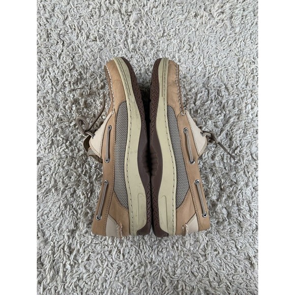 Sperry Billfish 3 Eye Boat Shoe Tan Brown Leather Casual Slip On 0799023 Mens 13 - Picture 9 of 10